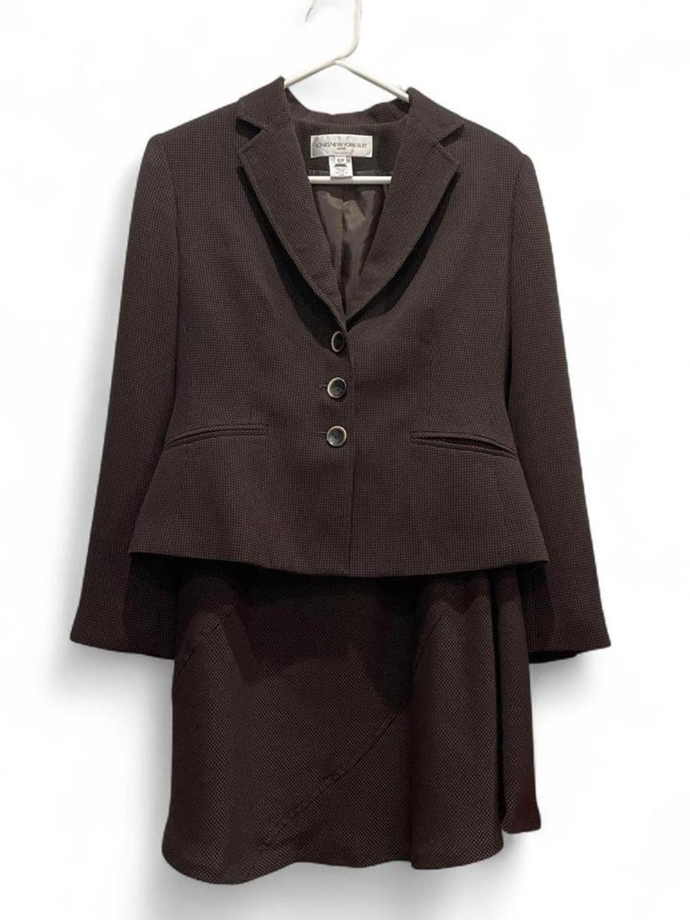 Jones New York Dark Brown Women's Blazer and Skirt Suit Set